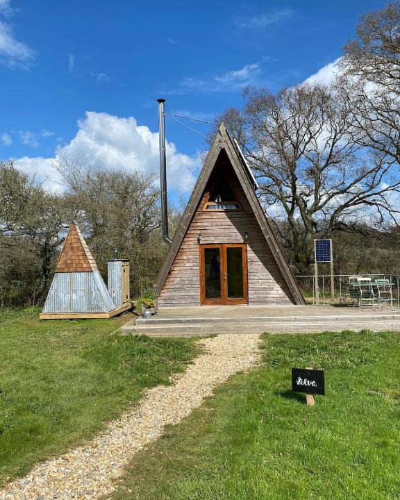 Newport Ski Chalet | Aframe Tiny Home SILVA with private hot tub