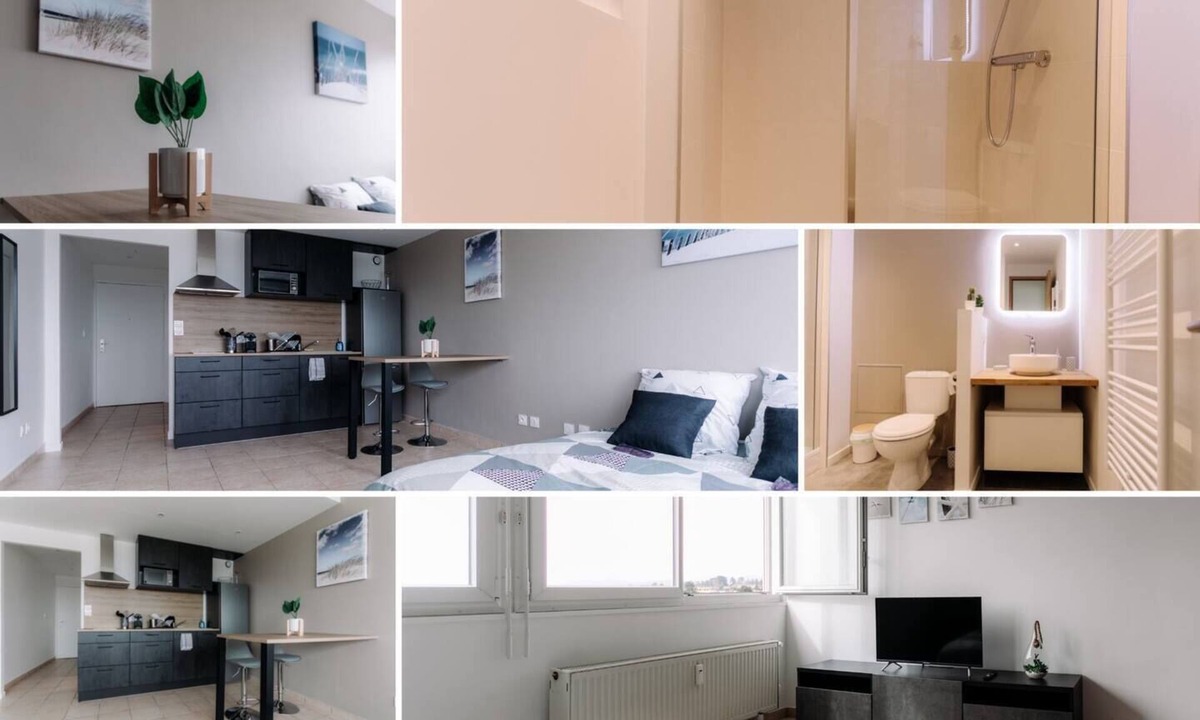 Dardilly Apartment | L'Escapade Dardilly: comfortable studio for professionals, private parking