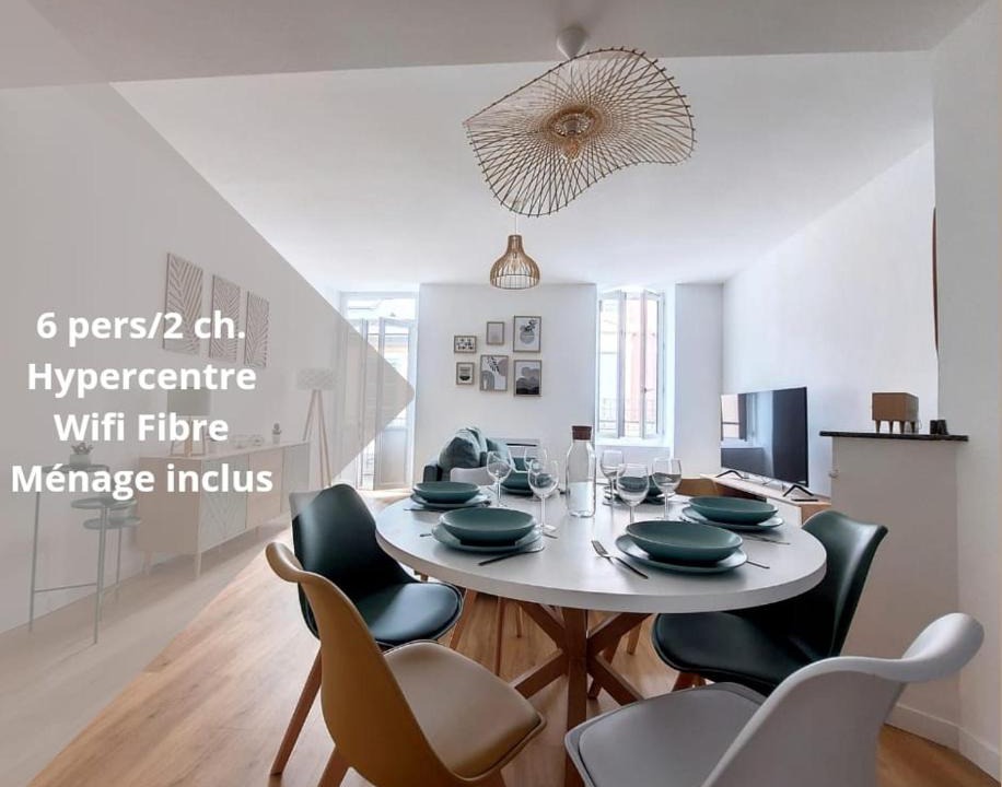 Tarbes Apartment | Le Nordique - 2 chambres - Fibre Wifi - Netflix - Ménage inclus