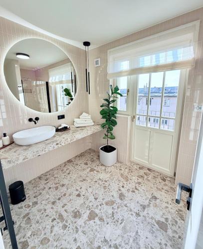 Nove Mesto Apartment | Luxury New Apartment with Balcony Steps from Wenceslas Square