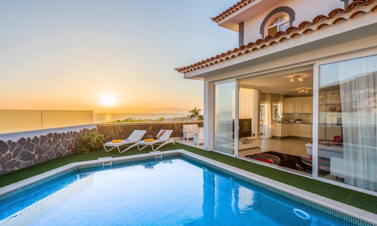 Costa Adeje Villa | Luxury White Villa Sea View, Pool