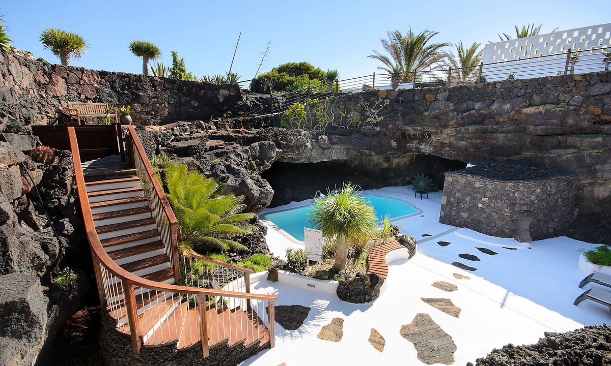 San Bartolome Apartment | Rustic Home with Gorgeous Pool Area, Terrace, Private Patio, Wi-Fi and Grill