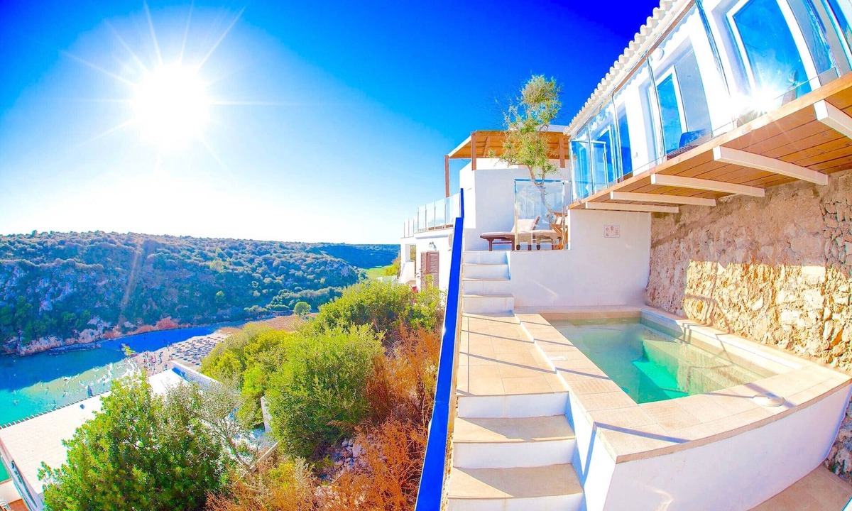 Cala en Porter Villa | Seafront Villa Bellavista with private heated pool