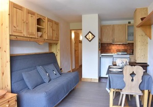 100m from ski slopes, 3rd floor, balcony, ski locker, 28m², Méribel