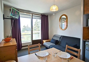 100m from ski slopes, 2nd floor, balcony, tv, ski locker, 23m², Chamrousse