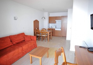 50m from ski slopes, view ski slopes, swimming pool, terrace, parking, tv, ski locker, 30-35m²
