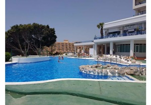 apartment with sea view and private pool terrace with sun bed