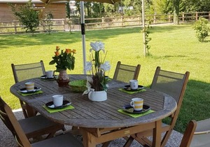 Cozy Chalets by the Pond with Terrace, Outdoor Activities, and Spa in Veauchette