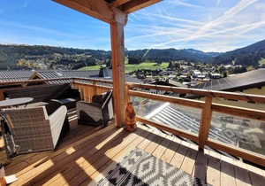 Exceptional duplex with panoramic view, terrace and garage in Les Gets