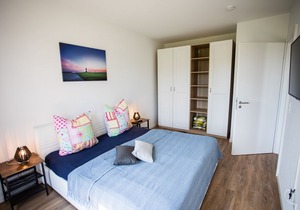 Modern, bright apartment with terrace, directly behind the dike, in the North Sea resort Wremen