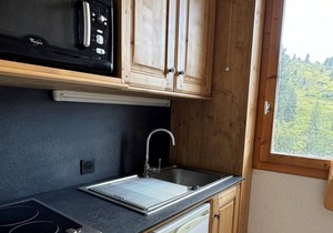 Ski-in/ski-out & foot of the slopes, 2nd floor, view ski slopes, balcony, tv, 22m², La Plagne