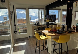 South facing, ski in ski out, apartment for 6 to 8 people