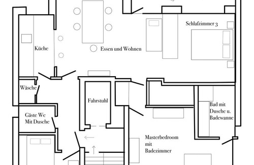 Gerichtsviertel Apartment | 110 m² Apartment ∙ 3 bedrooms ∙ 8 guests