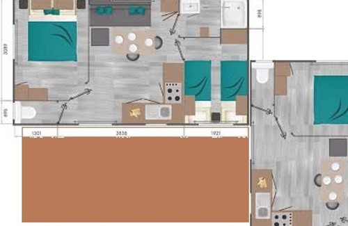 Champagnole House | 54 m² Mobile home ∙ 2 bedrooms ∙ 8 guests