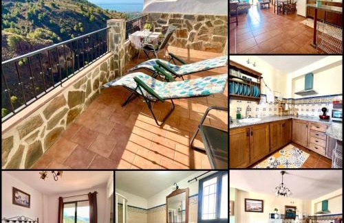 Frigiliana Apartment | Apartamentos Axarquia , Frigiliana, terraza privada con vistas a la montaña rio y al mar
