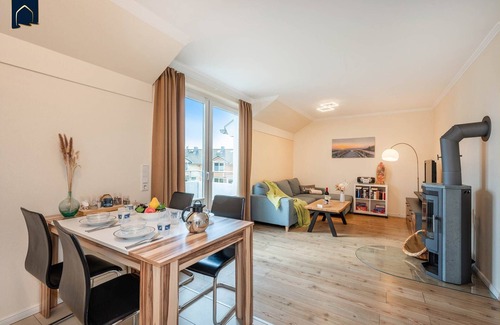Ueckeritz Apartment | Traumhaftes Apartment Sylva, Strandnah mit Balkon