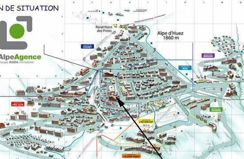 Jeux Apartment | 10m from resort center, 6th floor, balcony, tv, ski locker, 26m², Alpe d'Huez