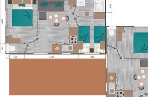 Champagnole House | 54 m² Mobile home ∙ 2 bedrooms ∙ 8 guests