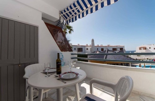 Costa Adeje Apartment | Club Atlantis 120 - Studio with sea and pool view