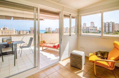 Muchamiel Apartment | Daylight friendly apartment with sea view and shared outdoor pool.