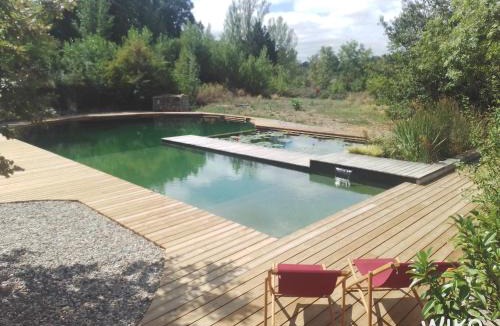 L'Isle-Bouzon House | Grand Gîte Les Cabanes de Fallot pour 19 personnes - piscine naturelle
