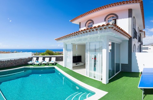 Costa Adeje Villa | Luxury White Villa Sea View, Pool