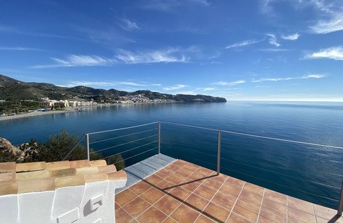 Almunecar Villa | OCEANFRONT Retreat (YOGA), BEST LOCATION AND VIEWS, garden, 2 pools