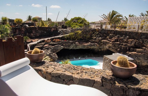San Bartolome Apartment | Rustic Home with Gorgeous Pool Area, Terrace, Private Patio, Wi-Fi and Grill