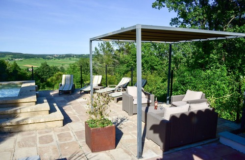Cruviers-Lascours Villa | stone house, private pool, situated degagee view to wilderness calm