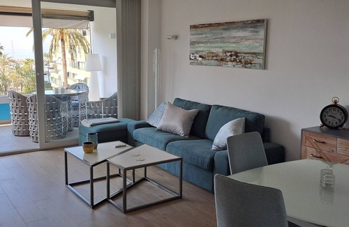 Portals Nous Condo | Very well maintained flat-sea view, direct access to harbour-tropic. garden pool