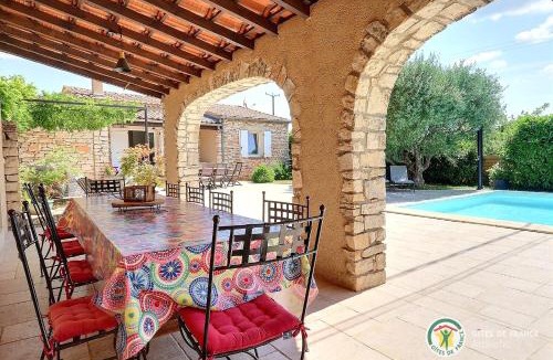 Salavas Villa | Villa L'Opaline 10 pers Piscine privée Chauffée Animaux admis Wifi