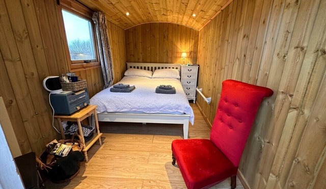 Beautiful Shepherds Hut Surrounded by Meadow