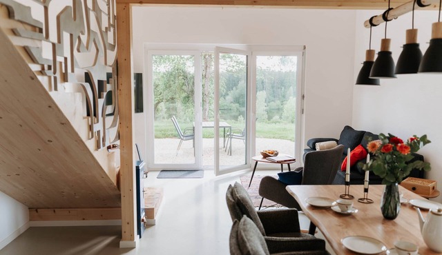Lakefront vacation rental in Ellwangen with beach access & great views
