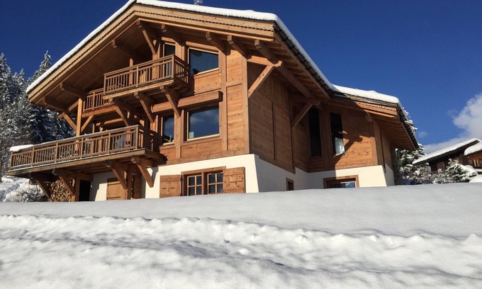 Combloux Ski Chalet | Chalet on the heights of Combloux. Exceptional view of Mont Blanc. Near Megève