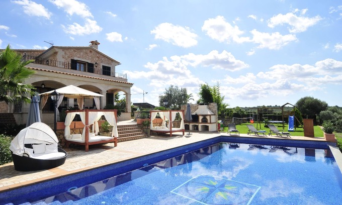 Son Gual Villa | Luxury Villa with pool,BBQ. Swings ,Gym, Jacuzzi, Pool table,foosball,ping-pong
