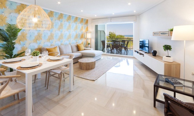 Playa de Gandia Apartment | Ocean view condo located steps from the beach. Modern decoration!
