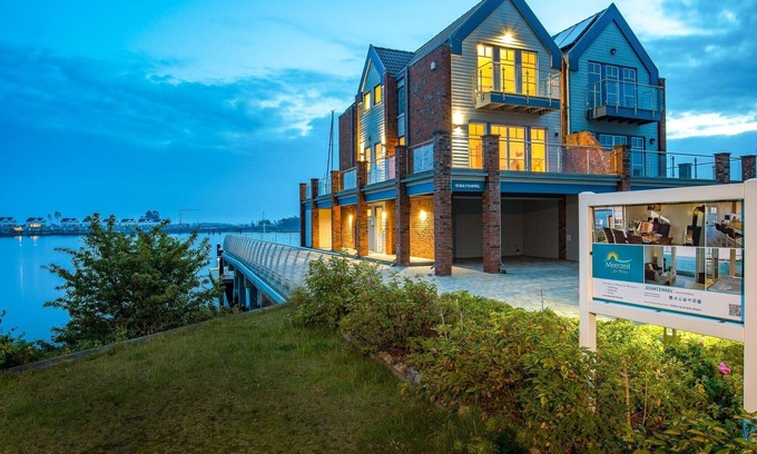 Olpenitz House | "Treasure Island" vacation home with its own jetty, fireplace & endless water views